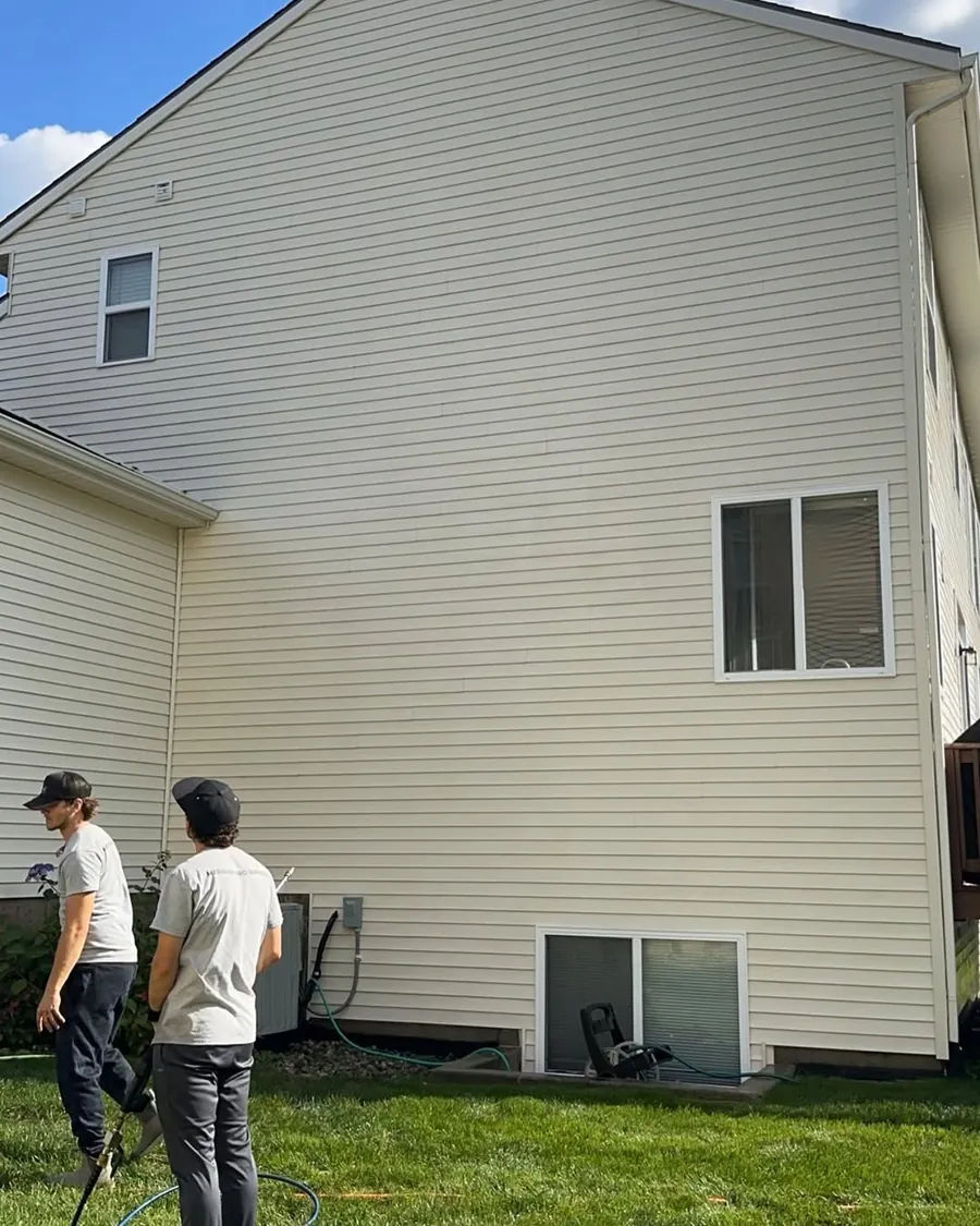 Clean home siding after professional exterior cleaning in Okemos, MI